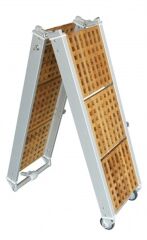 Trem Alüminyum Pasarella 260x36cm, ahşap ızgaralı.
