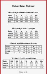 AMARA eldiven / 2 Parmak Açık L