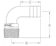 Groco bronz hortum rakoru Hortum iç Ø: 4“