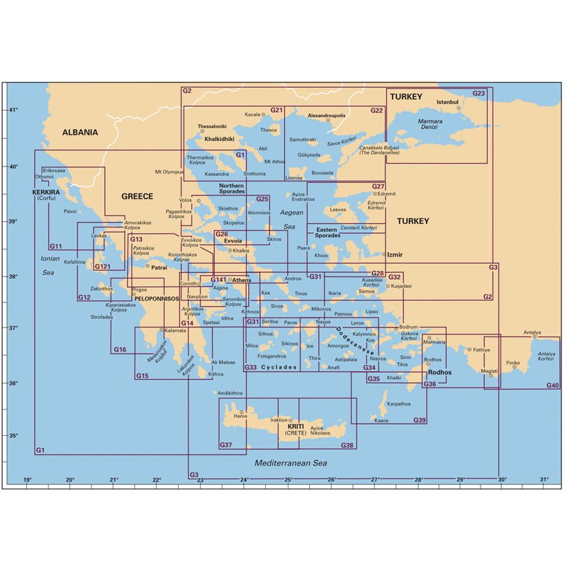 Tetra Chart Greece G22, ''Northeast Aegean'', Imray
