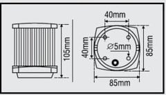 Lalizas Classic LED 20 Serisi Tepe Lambası 360° (12/24V)