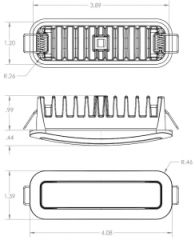 Lumitec Capri3 LED Güverte Lambası (Siyah Gövde)