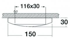 Tavan lambası KROM 12V