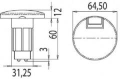 Osculati Masa Lambası İçin Montaj Soketi