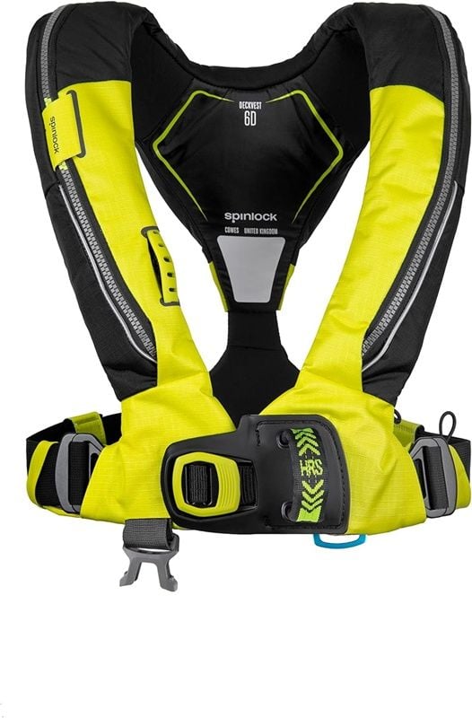 Spinlock 6D DeckVest, 170N, Açık Deniz, Otomatik-Şişme, Güverte Can Yeleği, Sarı