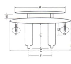 QUATTRO MARINE Krom Gömme Koç boynuzu 112 mm