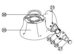 Nuova Rade Elektrik Tuvalet için plastic Taban, yedek parçaları ile
