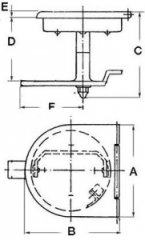 Gömme kulp 110x115 mm
