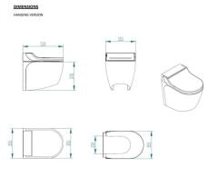 Relax 24v Geberit Tuvalet, Beyaz, Duvara Montaj