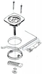 Gömme kulp 63x63 mm