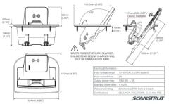 Scanstrut Rokk Wireless Aura Kablosuz Telefon Şarj Cihazı 10w,12/24v