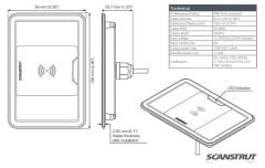 Scanstrut Rokk Wireless Surface 3 Coil 15w,12/24v Kablolu Telefon şarj cihazı