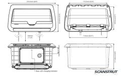 Scanstrut Rokk Wireless Cove Led- 3 Coil 15w Kablosuz Telefon Şarj Cihazı