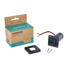 Scanstrut Tile-usb-a/usb-c Şarj Soketi̇, Si̇yah Çerçeve