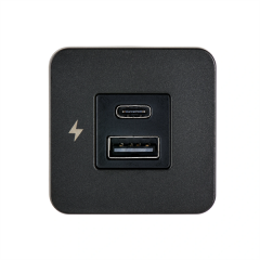 Scanstrut Tile-usb-a/usb-c Şarj Soketi̇, Si̇yah Çerçeve