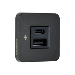 Scanstrut Tile-usb-a/usb-c Şarj Soketi̇, Si̇yah Çerçeve