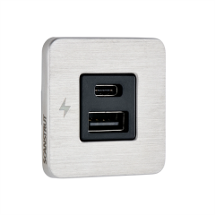 Scanstrut Tile-usb-c/usb-c Şarj Soketi̇, Krom Çerçeve