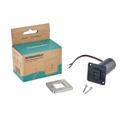 Scanstrut Tile-usb-c/usb-c Şarj Soketi̇, Beyaz Çerçeve