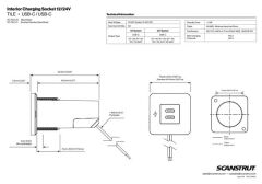 Scanstrut Tile-usb-c/usb-c Şarj Soketi̇, Beyaz Çerçeve