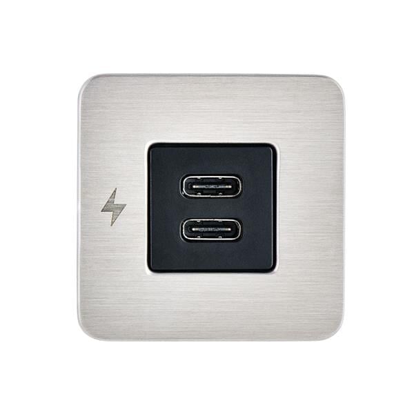 Scanstrut Tile-usb-c/usb-c Şarj Soketi̇, Beyaz Çerçeve