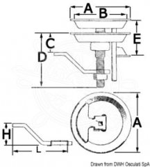 Gömme Kulp Paslanmaz Çelik 90 mm