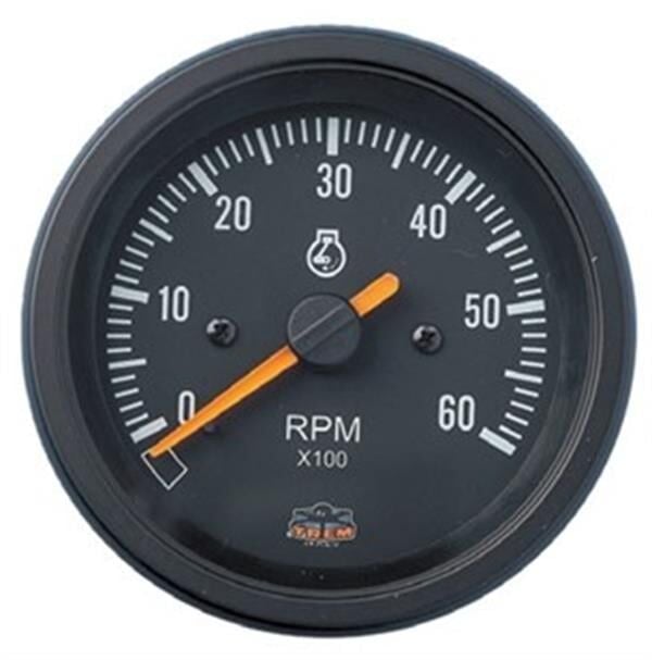 TREM Motor Devir Göstergesi 12 V 0–6000 RPM Beyaz Kadran