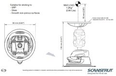 Rokk Mini RLS-405 Vakumlu Montaj Braketi