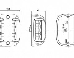FOS LED 20 İki Renkli Seyir Feneri (Yüzey Monte – Beyaz)