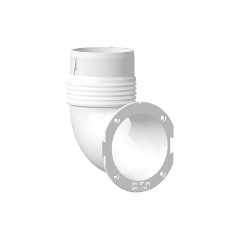 Havalandırma konektörü-dirsek açılı  76 mm 90º beyaz