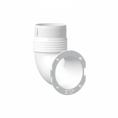 Havalandırma konektörü-dirsek açılı  76 mm 90º beyaz