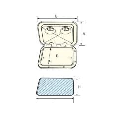 NuovaRade Su Geçirmez Kapak 460x525mm, GRİ