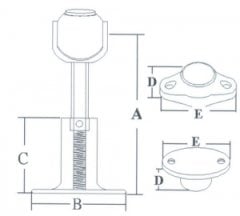 Southco kapı stoperi Mıknatıslı 20*20 mm