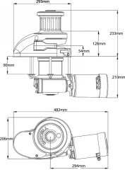 Maxwell RC12-10 mm serisi zincir ırgatı 12V