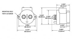 Blue Sea Systems L Serisi Solenoid Şalter 12V/24V (250A)