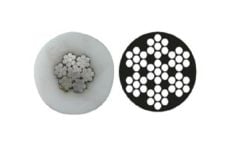 Kwing Metal Krom İzoleli Puntel halatı, 4x6mm, 7x7, AISI316