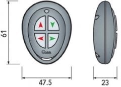 Irgat için kablosuz uzaktan kumanda el ünitesi cep tipi 4 kanal