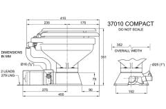JABSCO Maceratörlü Tekne Karavan Tuvaleti Klasik Büyük Taş 12 V.