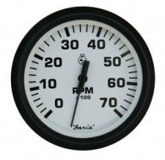 Faria universal outboard devir göstergesi. 0-7000 Rpm. 12V.