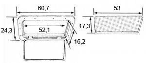 Nuova Rade plastik kapak 180° açılabilir gri