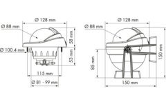 Plastimo Pusula OFFSHORE 95 Beyaz-Beyaz, Konik Kart