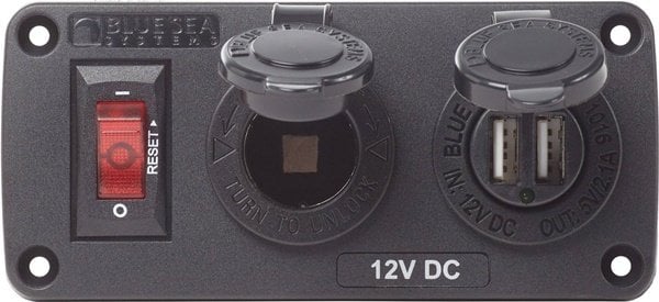 Blue Sea Below Deck Panel Çakmak Soketi ve USB