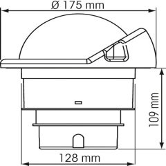 Plastimo Pusula HORIZON 135, Siyah Kart