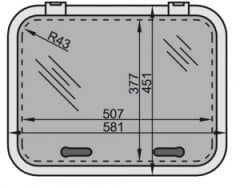 VETUS Altus Hatch Tekne karavan Havalandırma kapağı 50*38 cm