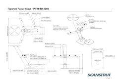 Scanstrut PTM-R1-S40 Montaj Ayağı. Uydu/Radar/Kamera