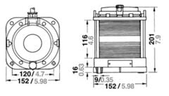 Aqua Signal 55 Serisi 360° Yeşil Seyir Feneri Beyaz Gövde