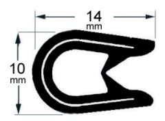 Osculati Esnek Tekne Kenar fitili , Beyaz beyaz 1.5 - 4mm
