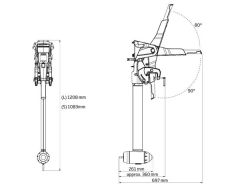 Torqeedo Elektrikli Deniz Motoru, Travel L - 3Hp - 1080W Akü