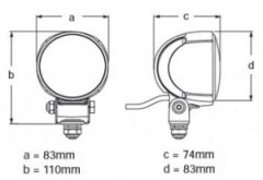 Hella Marine Module 70 LED’li Güverte Aydınlatma – Kısa Hüzme (Beyaz Gövde)