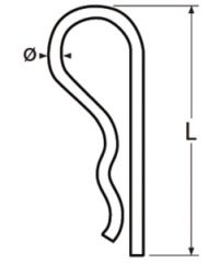 Osculati R kopilya, firkete 6 mm