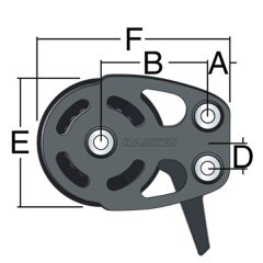 HARKEN 57 mm ESP Aluminyum Yönlendirme Makarası